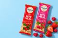 Strawberry and raspberry Bite Meal bars with fresh berries