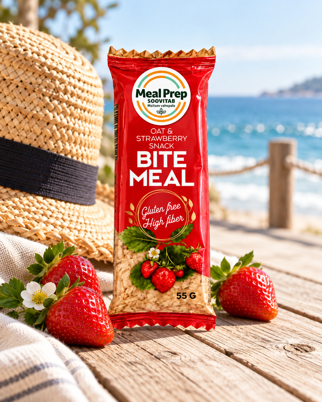 Strawberry bar by the sea