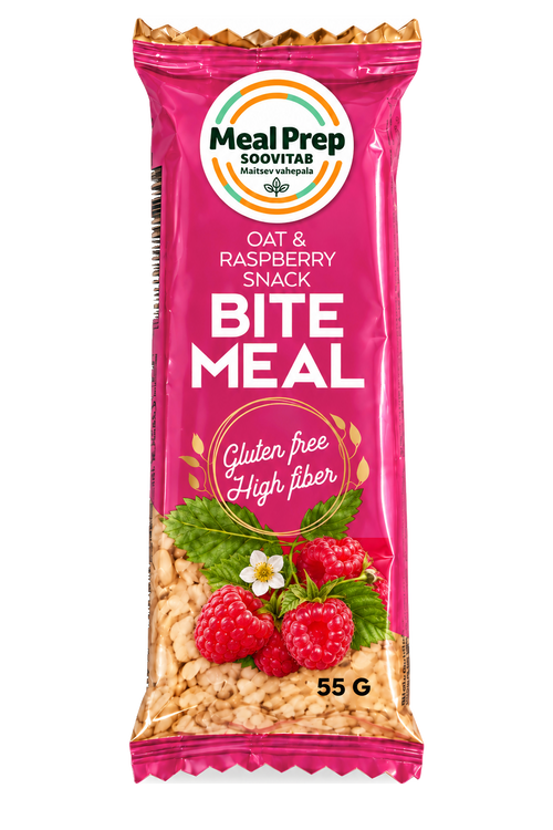 Bite Meal Oat & Raspberry bar, 55 g
